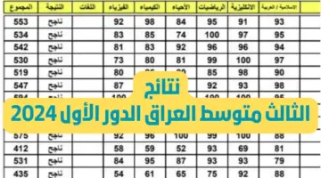 نتائج الثالث متوسط الدور الأول 2024 1