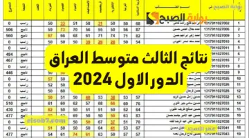 نتائج الثالث متوسط الدور الاول 2024