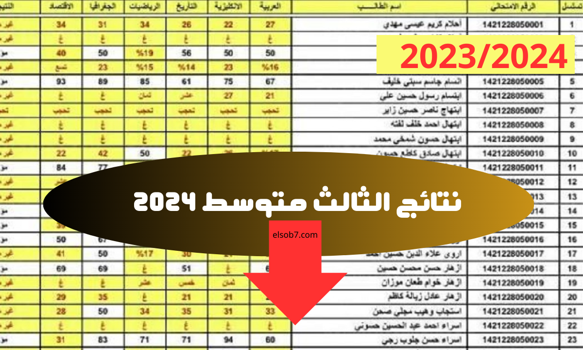 results.mlazemna رابط تنزيل نتائج الثالث متوسط الدور الثاني ٢٠٢٤ بالاسم موقع نتائجنا الوزاري