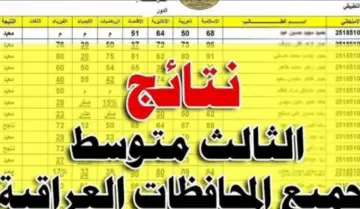 رابط نتائج الثالث متوسط العراق 2024 بالرقم الامتحاني عبر موقع نتائجنا ووزارة التربية العراقية