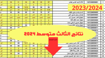نتائج الثالث متوسط بغداد 2024 الدور الاول