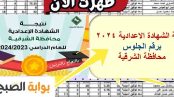 نتائج الشهادة الإعدادية محافظة الشرقية