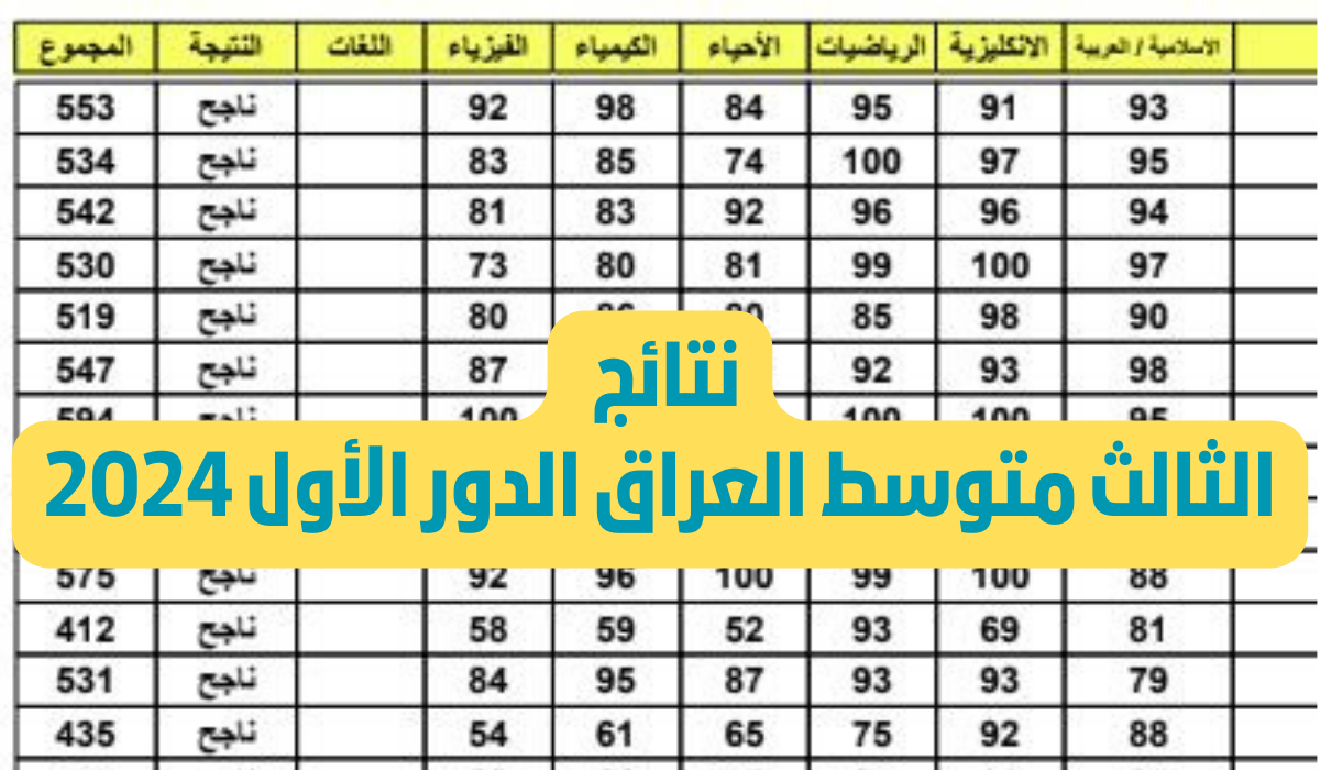 نتائج الصف الثالث المتوسط العراق 2024 برابط مباشر هتحصل على نتيجتك في أقل من دقيقة 5 نتائج الصف الثالث المتوسط العراق 2024 برابط مباشر هتحصل على نتيجتك في أقل من دقيقة