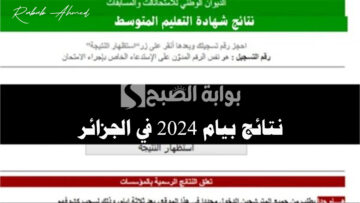 خطوات الاستعلام عن نتائج بيام 2024 في الجزائر عبر موقع الديوان الوطني bem.onec.dz