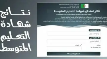 نتائج شهادة التعليم المتوسط 2024 الجزائر 1