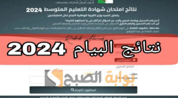 نتائج شهادة التعليم المتوسط في الجزائر