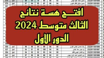 نتيجة الثالث المتوسط بالعراق 2024