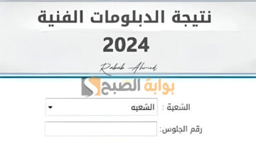 نتيجة الدبلومات الفنية 2024 2