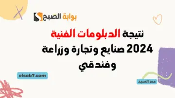 نتيجة الدبلومات الفنية 2024 صنايع وتجارة وزراعة وفندقي نتائج الدبلوم كل المحافظات بوابة التعليم الفني