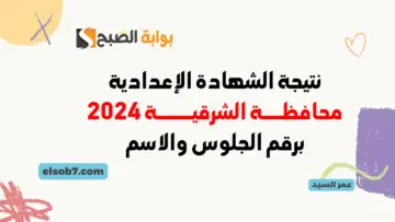 نتيجة الشهادة الإعدادية محافظة الشرقية 2024 نتائج 3 اعدادي برقم الجلوس والاسم موقع وزارة التربية والتعليم