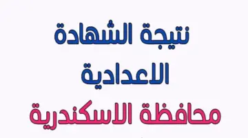 نتيجة الشهادة الاعدادية الاسكندرية