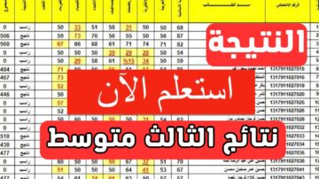 كيفية الاستعلام عن نتيجة الصف الثالث المتوسط الدور الأول في العراق بشكل بسيط جدا