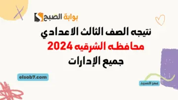 نتيجه الصف الثالث الاعدادي محافظه الشرقيه 2024 جميع الإدارات التعليمية نتائج إعدادية الشرقية بالاسم ورقم الجلوس
