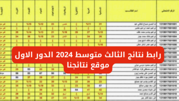 “ظهرت هسه”.. رابط استخراج نتائج الثالث متوسط 2024 الدور الاول عموم محافظات العراق عبر موقع نتائجنا
