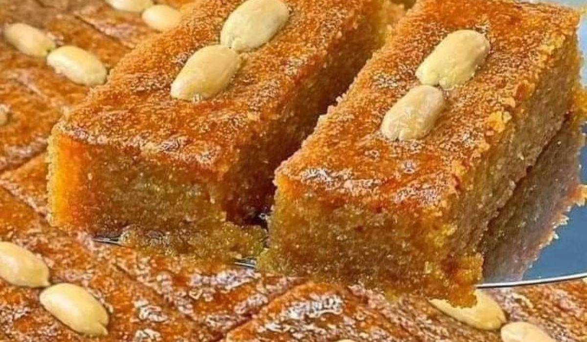 هتحضريها في 10دقائق طريقة عمل البسبوسة المصرية مثل المحلات والطعم يجنن