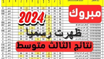 نتائج الثالث متوسط الدور الأول 2024 صلاح الدين/ البصرة/ ذي قار/ الرصافة/ كركوك/ واسط/ الكرخ/ البصرة وعموم المحافظات 