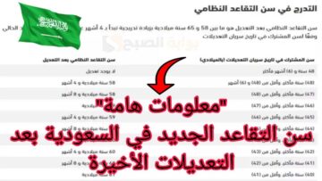 “معلومات هامة”.. كل ما تريد معرفته عن سن التقاعد الجديد في السعودية 1446ه‍