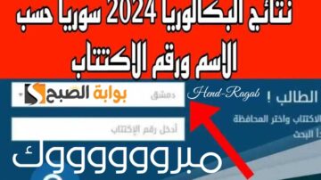 «عاجل».. رابط نتائج البكالوريا سوريا 2024 حسب الاسم.. استعلم الآن عبر moed.gov.sy