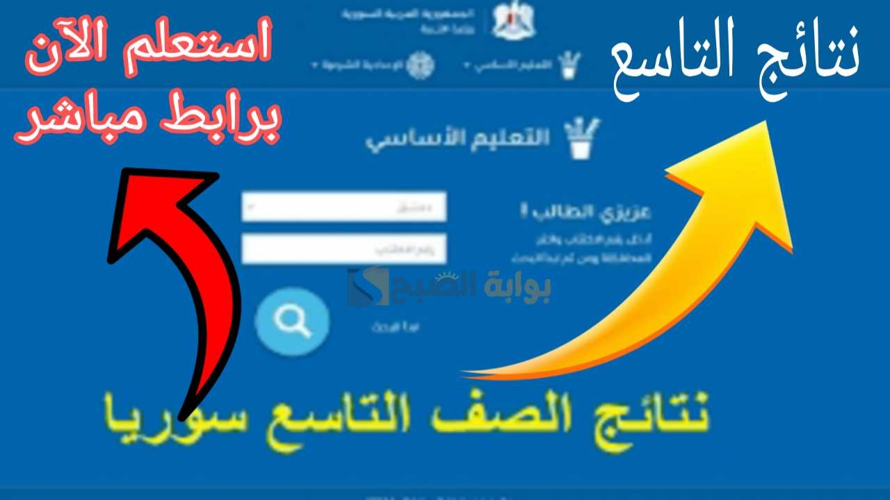 الآن.. رابط مباشر ورسمي نتائج الصف التاسع 2024 سوريا برقم الاكتتاب والاسم "moed.gov.sy" عبر وزارة التربية السورية 5 الآن.. رابط مباشر ورسمي نتائج الصف التاسع 2024 سوريا برقم الاكتتاب والاسم “moed.gov.sy” عبر وزارة التربية السورية