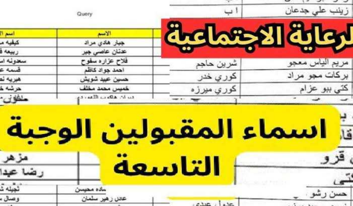 موقع وزارة العمل استخراج اسماء الرعاية الاجتماعية الوجبة الاخيرة pdf عموم المحافظات عبر مظلتي