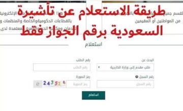 “برقم الجواز” طريقة الاستعلام عن تأشيرة الزيارة السعودية إلكتروني 2024/1445