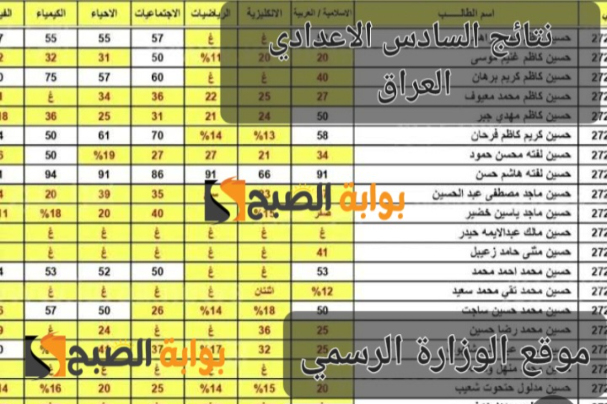Najah.iq الرابط الرسمي لنتائج السادس الاعدادي في العراق 2024 
