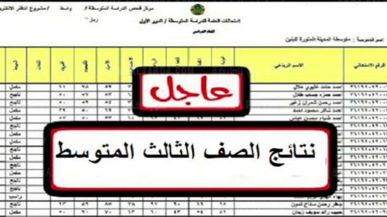 نتائجنا .. رابط الاستعلام عن نتائج اعتراضات الثالث متوسط 2024 وزارة التربية العراقية”pdf ” بالرقم الامتحاني والاسم الرباعي