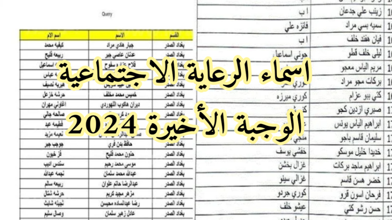 ماهي خطوات الاستعلام عن أسماء الرعاية الاجتماعية في عموم العراق 2024 وأهم شروط الحصول على الدعم 2 ماهي خطوات الاستعلام عن أسماء الرعاية الاجتماعية في عموم العراق 2024 وأهم شروط الحصول على الدعم