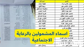 اسماء الرعاية الاجتماعية