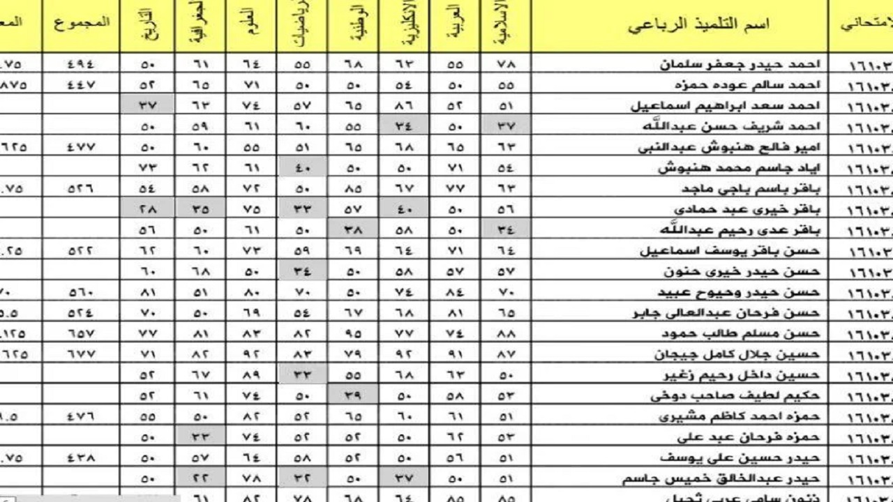 تحميل ملف Pdf .. رابط نتائج الثالث المتوسط 2024 جميع المحافظات بالعراق عبر موقع نتائجنا “epedu.gov.iq” وزارة التربية العراقية