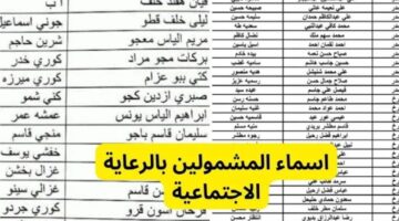 المشمولين بالرعاية الاجتماعية الوجبة الاخيرة 2024