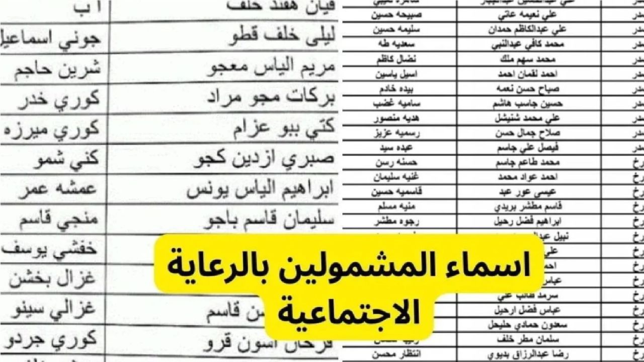 هل اسمك منهم؟.. أسماء المشمولين بالرعاية الاجتماعية الوجبة الاخيرة 2024 منصة مظلتي