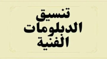 تنسيق الدبلومات الفنية0 1