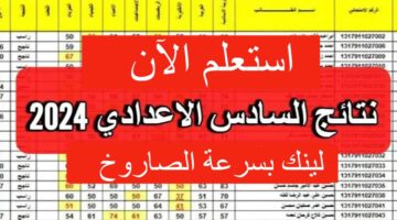 رابط نتائج الصف السادس الاعدادي العراق 2024 موقع نجاح الرسمي ونتائجنا PDF