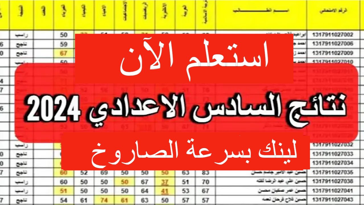 استعلم بسهولة.. رابط نتائج الصف السادس الاعدادي العراق 2024 موقع نجاح الرسمي ونتائجنا PDF