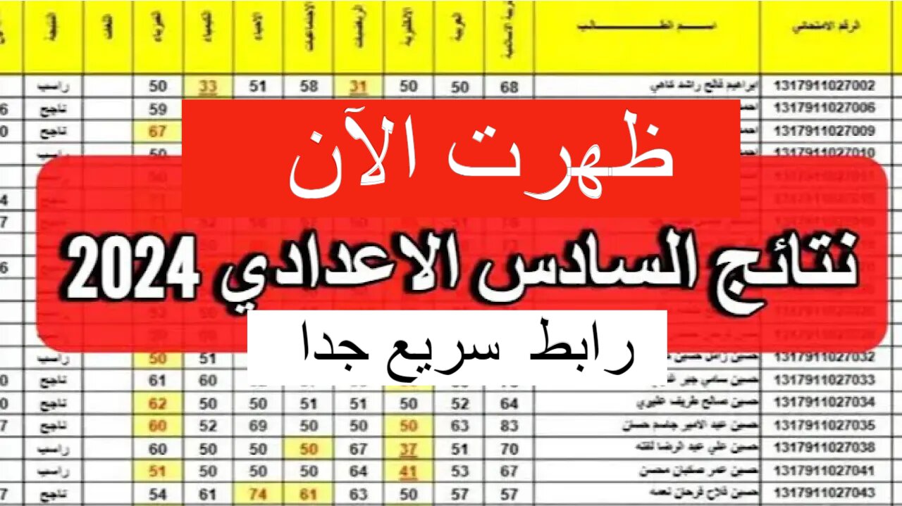 لينك مباشر وسريع here.. رابط نتائج الصف السادس الاعدادي في العراق 2024 عبر موقع نجاح ونتائجنا PDF