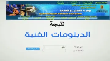 رابط نتيجة الدبلومات الفنية 2024 بوابة التعليم الفني 1