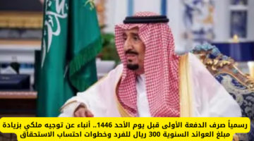 زيادة مبلغ العوائد السنوية