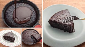 طريقة عمل كيكة الشوكولاتة على الطاسة