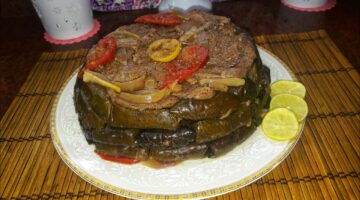 كيفية عمل طاجن ورق العنب0