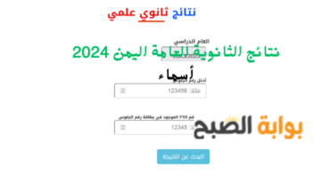 “فعال” رابط نتائج الثانوية العامة اليمن 2024 صنعاء عبر Www yemenexam com النتائج ثالث ثانوي “علمي وأدبي”