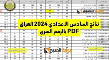 نتائج السادس الاعدادي 2024 العراق PDF