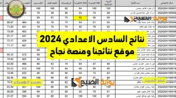 نتائج السادس الاعدادي 2024 موقع نتائجنا