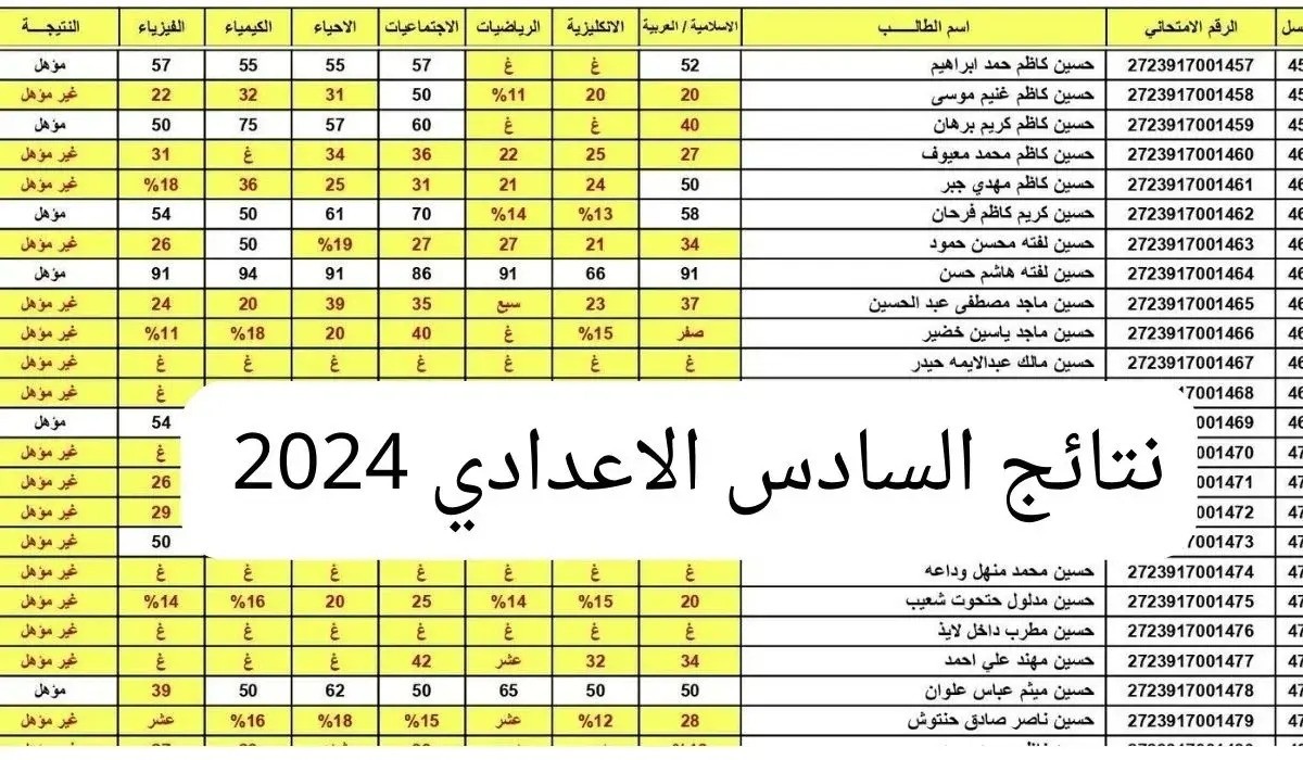 إعلان نتائج السادس الاعدادي بالعراق 2024 عبر موقع وزارة التربية