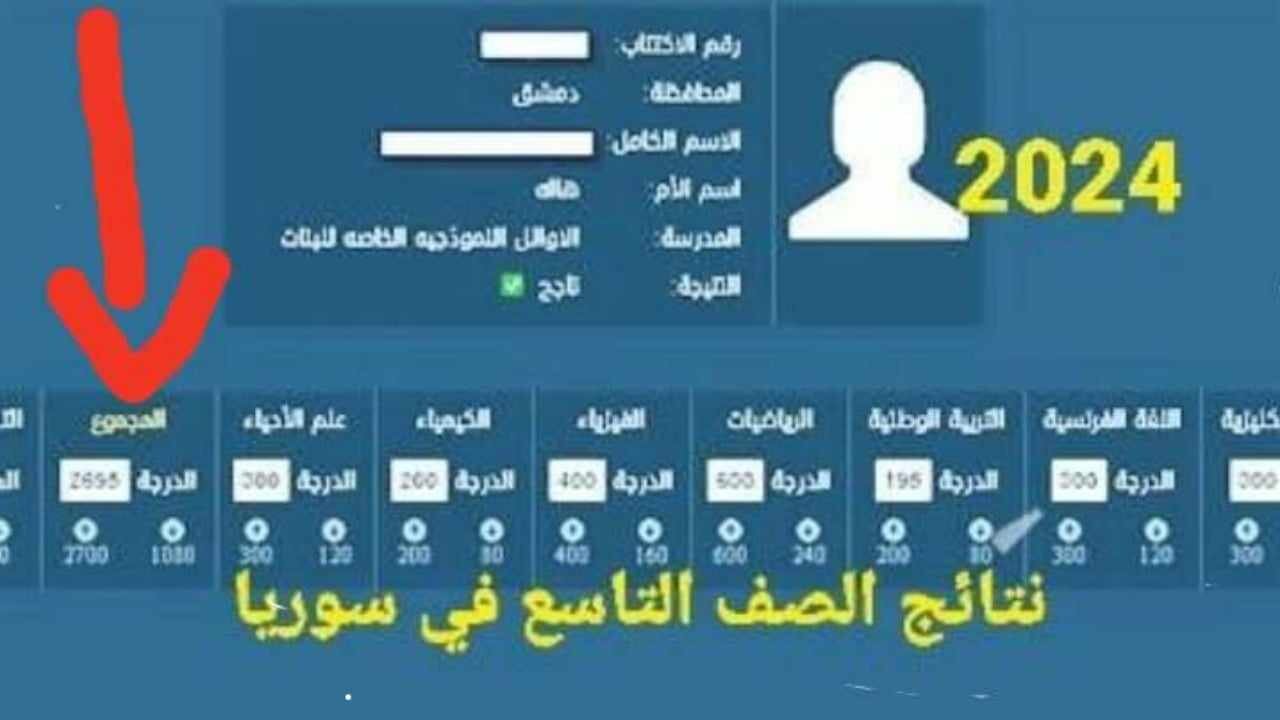 متوفر “لينك فعال”.. moed gov sy للاستعلام على نتائج التاسع سوريا 2024 حسب رقم الاكتتاب