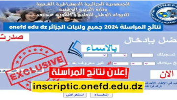 رابط رسمي.. نتائج المراسلة 2024 الجزائر جميع الولايات عبر موقع الديوان الوطني للتعليم والتكوين عن بعد onefd edu dz