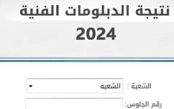 عاجل الآن .. نتيجة الدبلومات الفنية 2024 بالاسم ورقم الجلوس وزارة التربية والتعليم