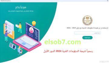 رابط nategafany.. لينك نتيجة الدبلومات الفنية ٢٠٢٤ برقم الجلوس بوابة التعليم الفني إلكترونياً
