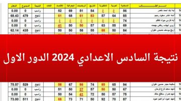 نتيجة السادس الاعدادي 2024 الدور الاول