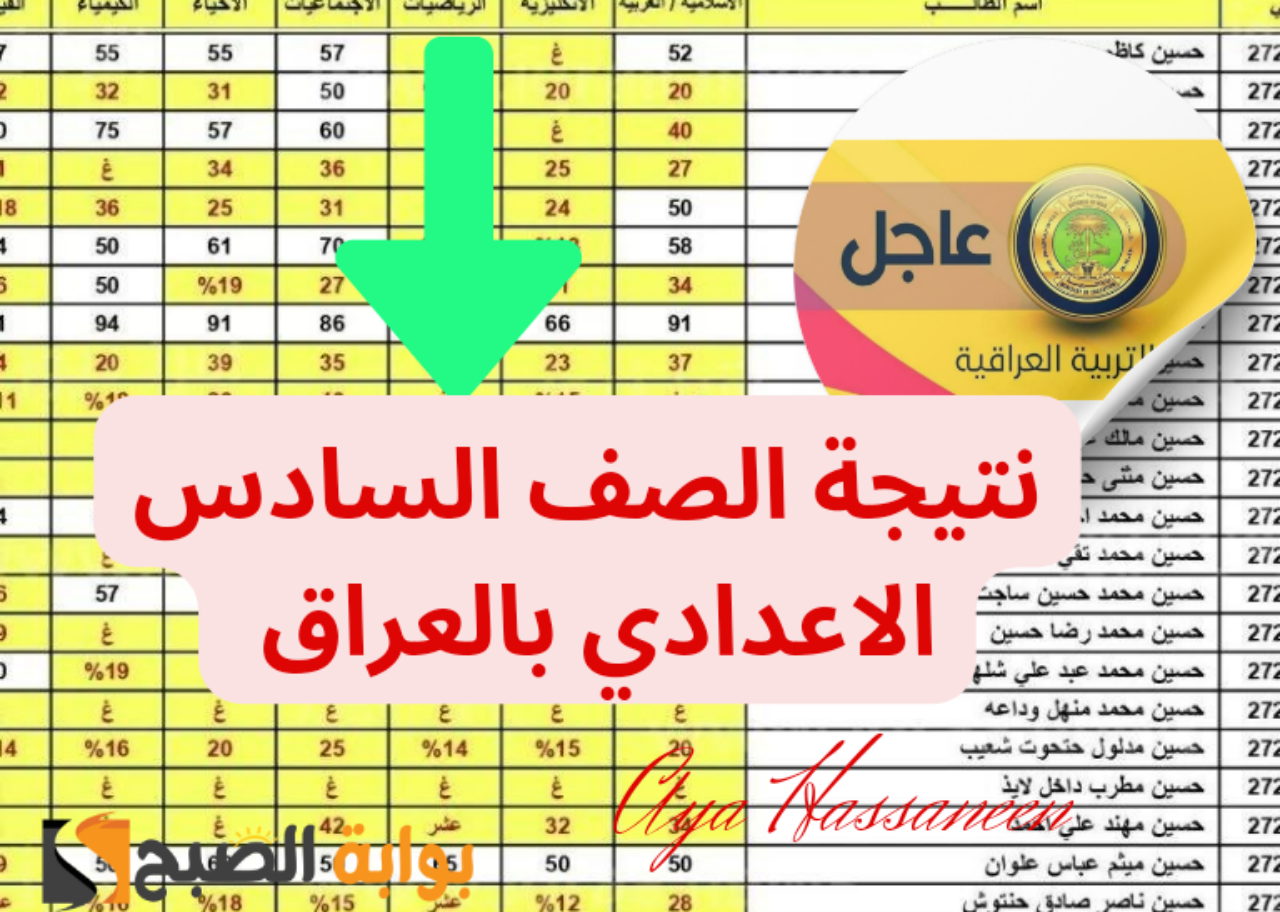 كشوفات PDF… كيفية  الاستعلام عن نتائج السادس الاعدادي 2024 بالعراق عبر موقع وزارة التربية العراقية ونتائجنا